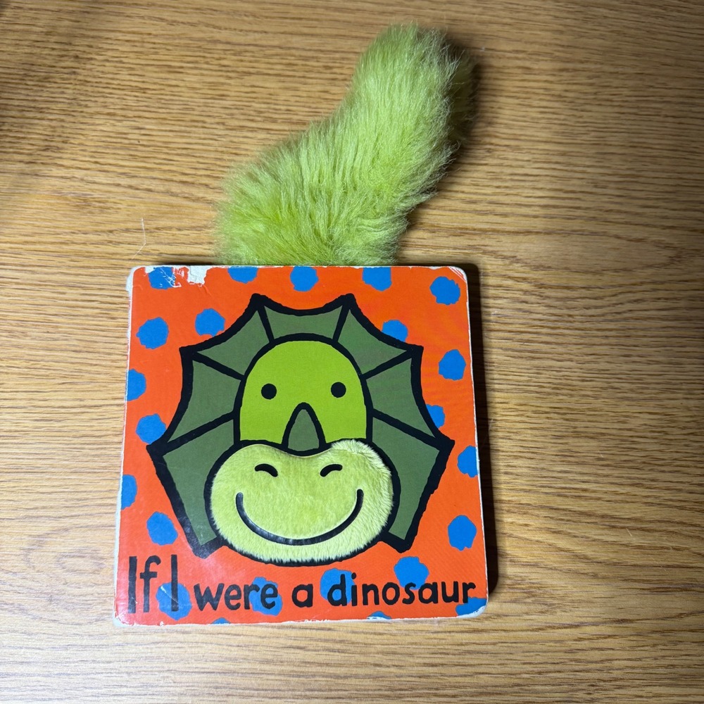 Jellycat If I Were a Dinosaur Board Book Anne Wilkinson Touch and Feel BB444DIS